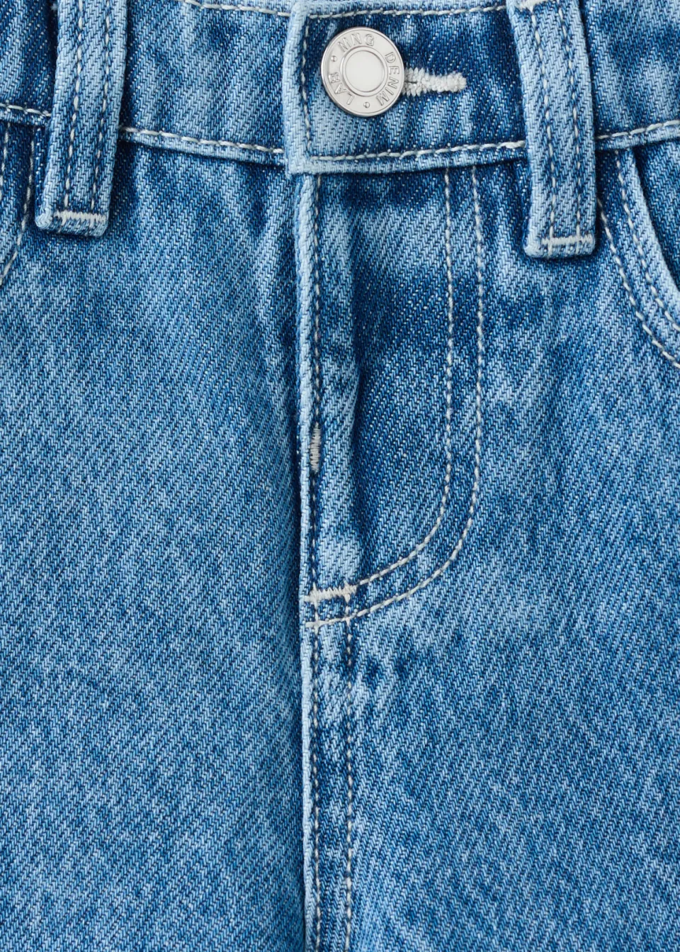 Mango Kids jeansshort middenblauw denim, foto 6