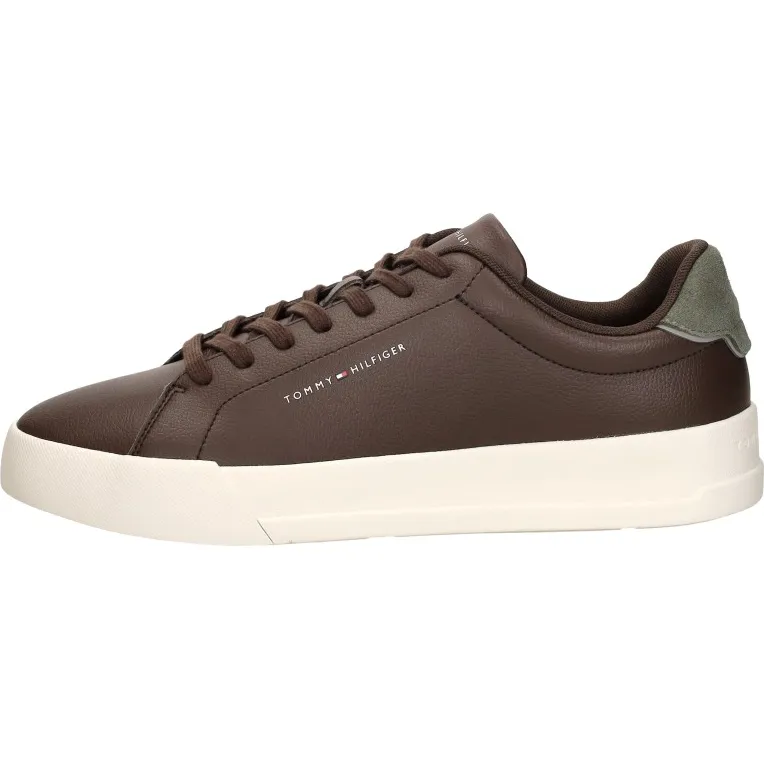 Tommy Hilfiger TH Court sneaker bruin, foto 2