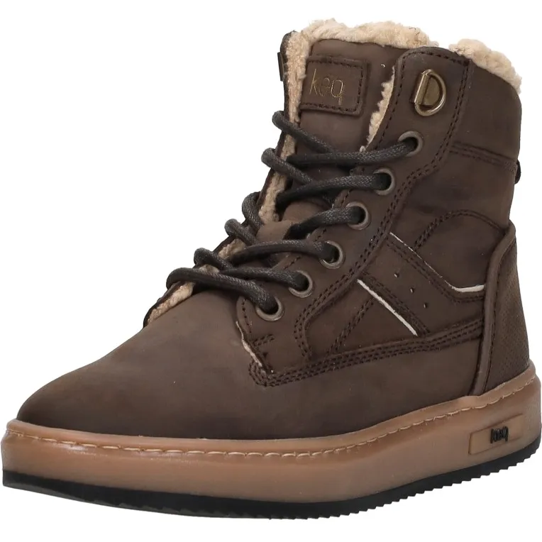Keq veterschoenen hoog donkerbruin, foto 3