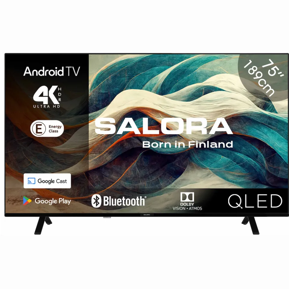 Salora 75QLED320 qled-tv zwart, foto 2