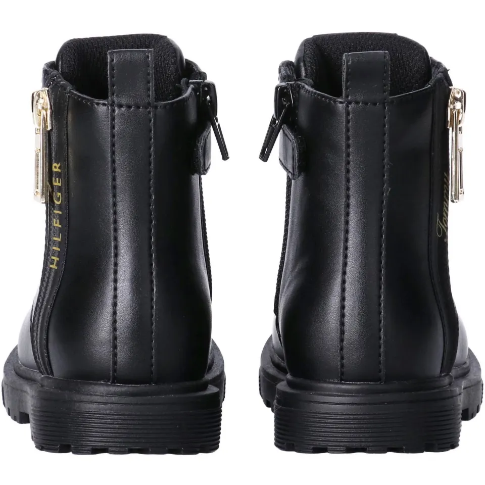 Tommy Hilfiger enkelboots met profielzool - zwart, foto 2