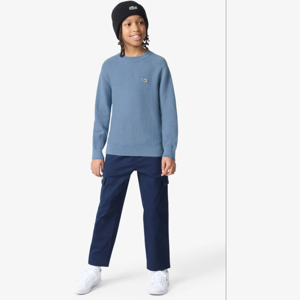 Lacoste sweater met logo - blauw