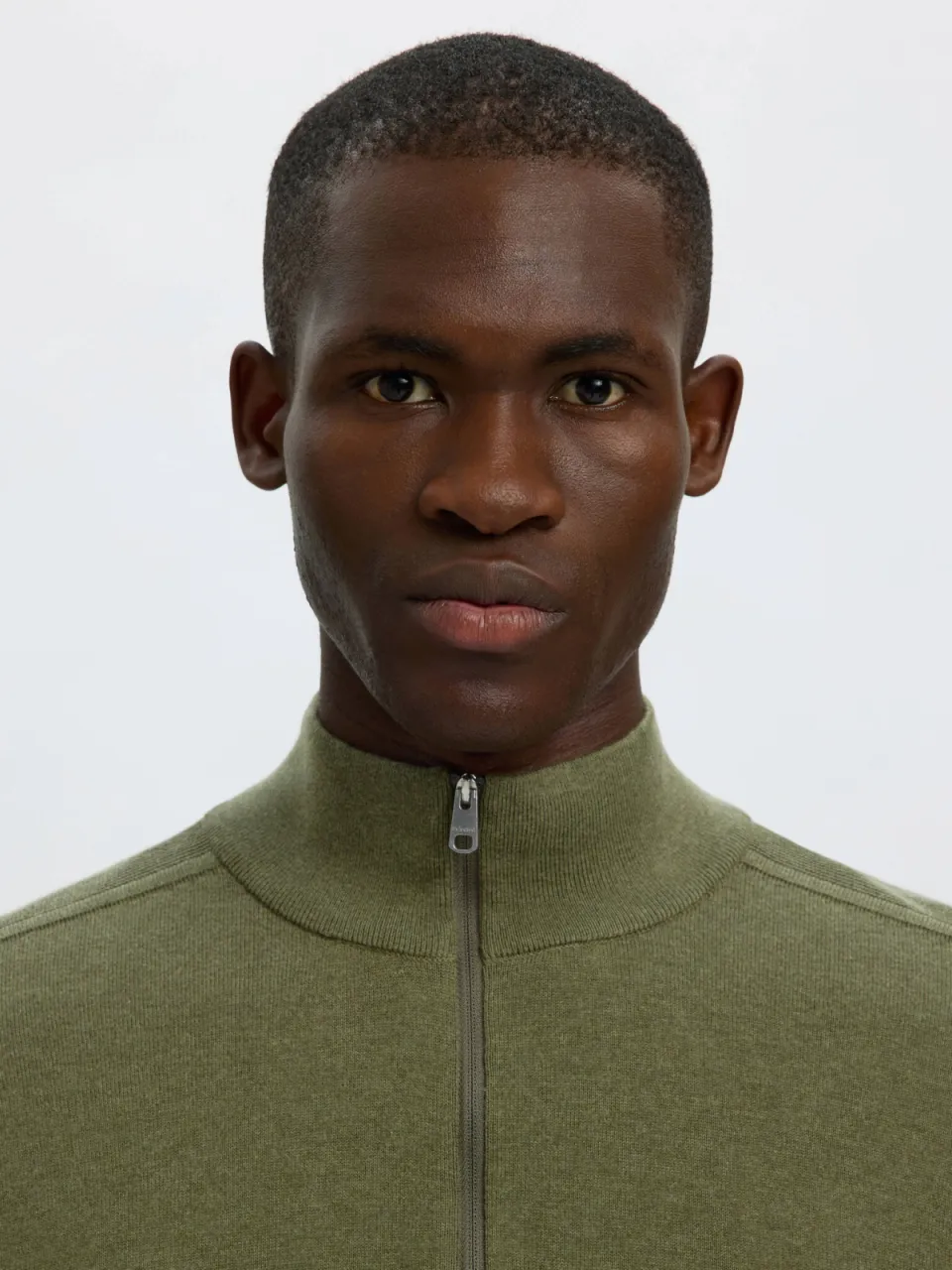 Selected regular fit gebreide trui - olijfgroen, foto 4