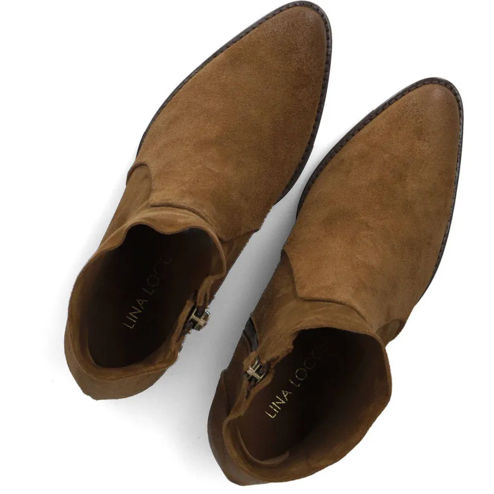 Lina Locchi Enkellaarsjes Aw400 Camel, foto 4