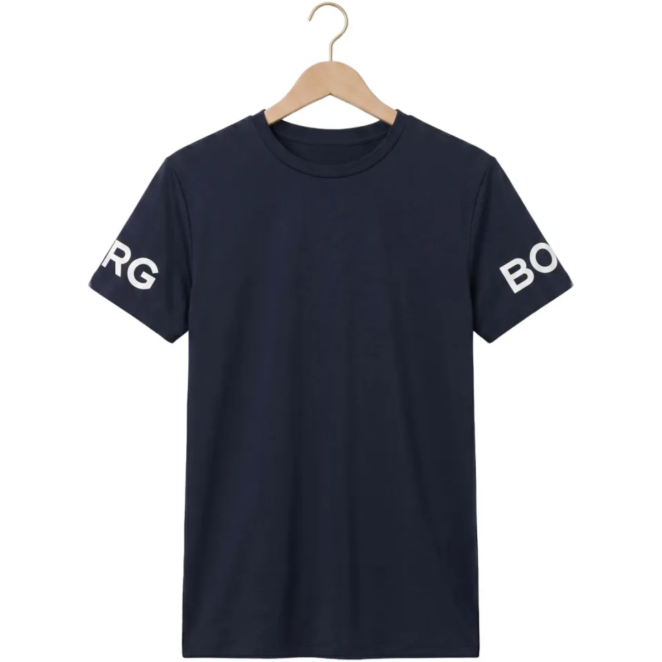 Bjorn Borg Heren Polo's & T-shirts Borg T-shirt - Donkerblauw, foto 2