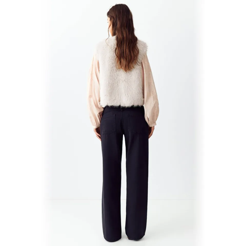 Mango TEEN rechtvallend gilet - ecru, foto 5