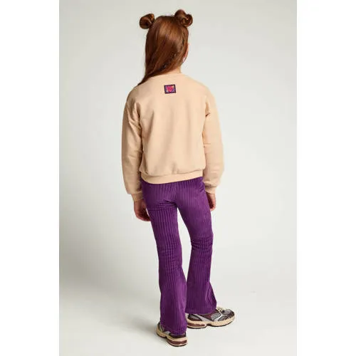 LOOXS little fluwelen flared broek paars, foto 3