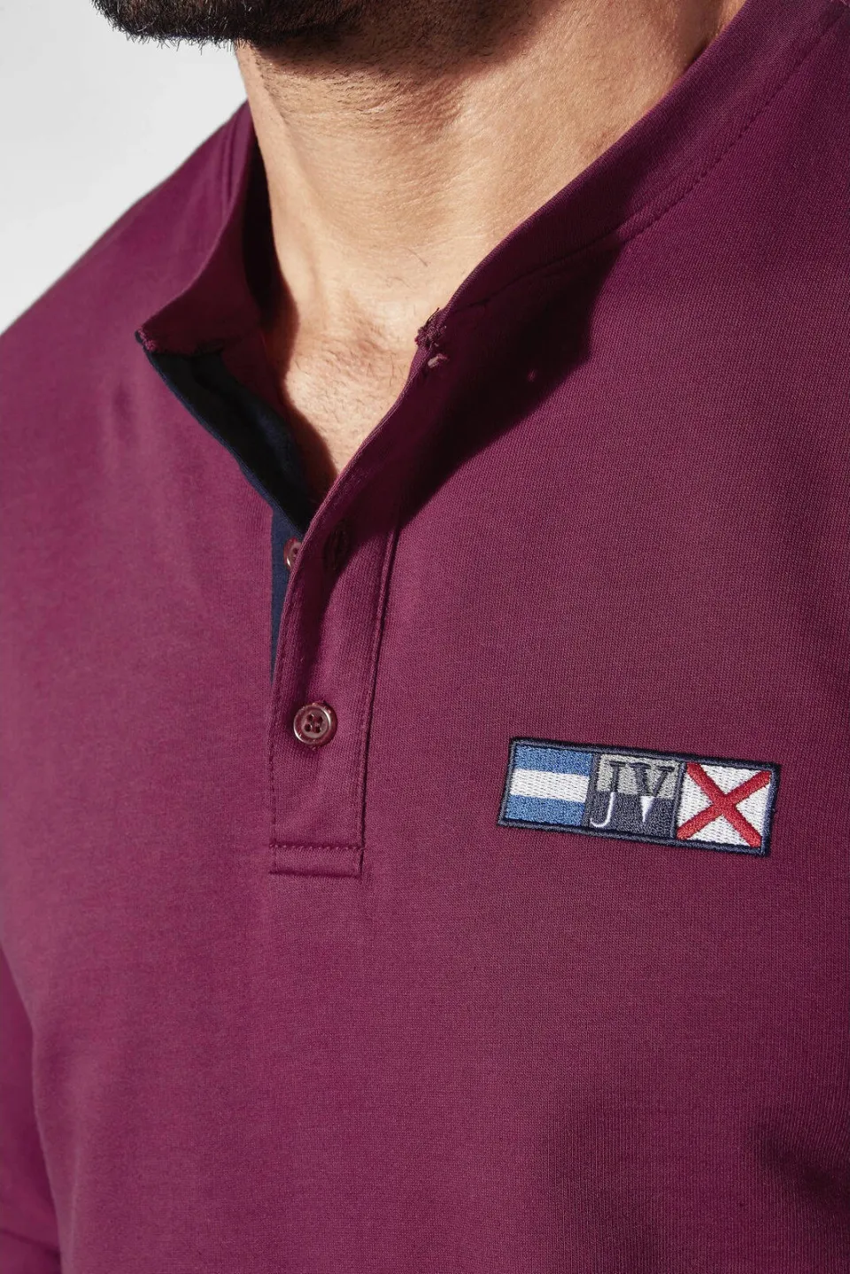 Jan Vanderstorm longsleeve JORNSEN Plus donkerrood, foto 4