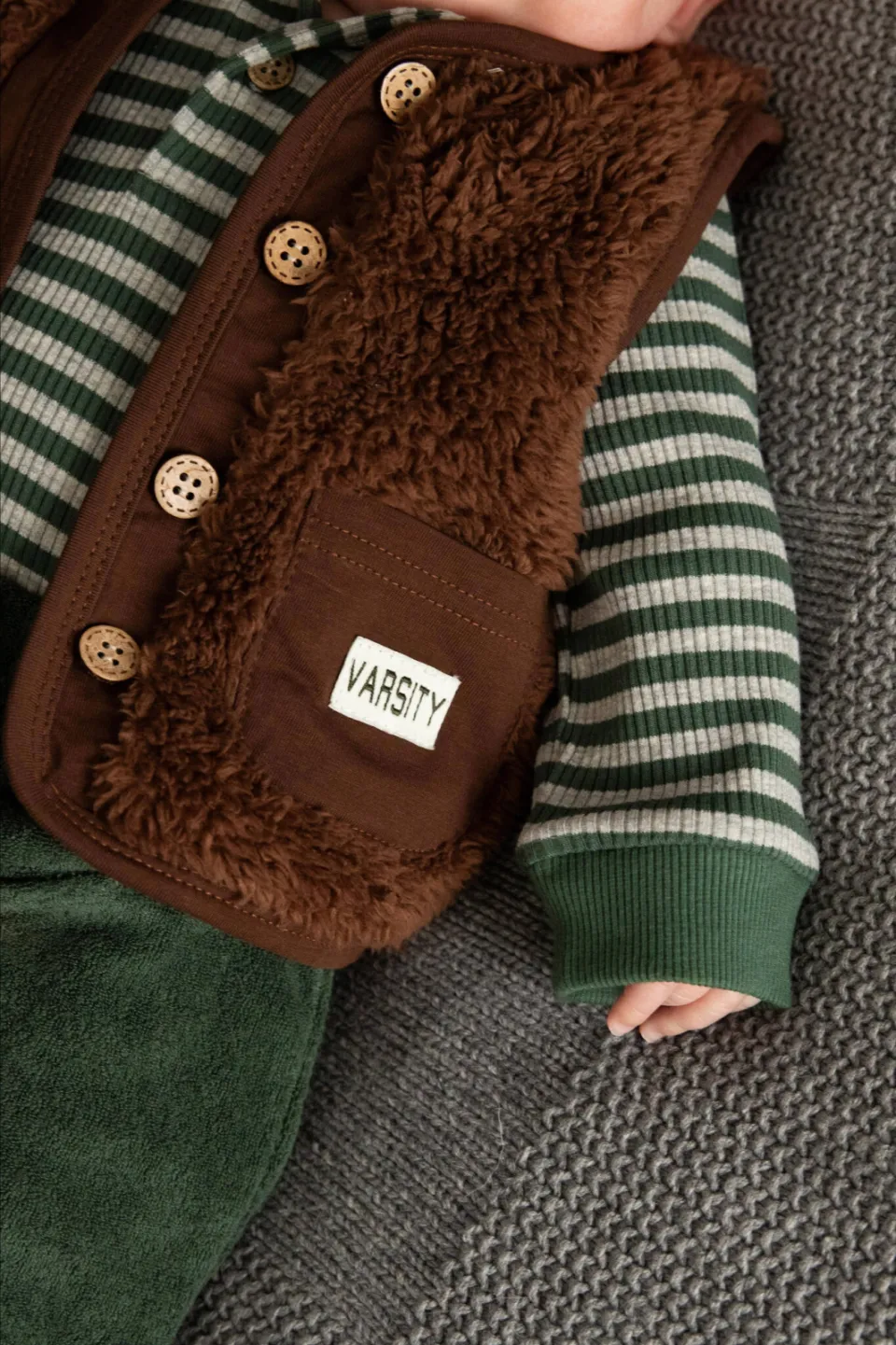 BESS teddy gilet bruin, foto 6
