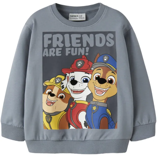 NAME IT MINI trui met print - lichtblauw