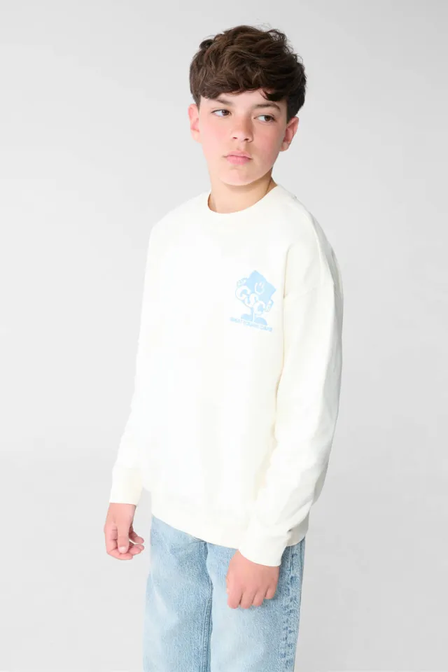 Shoeby sweater met backprint - ecru