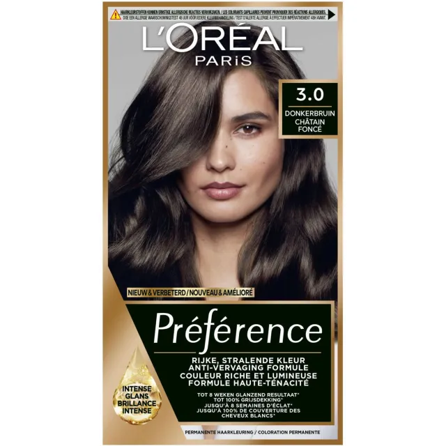 L'oréal Préférence 3.0 haarkleurmiddel donkerbruin 3.0 donkerbruin, foto 2