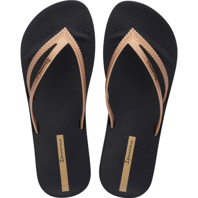 Ipanema teenslippers zwart/goud Goudkleur