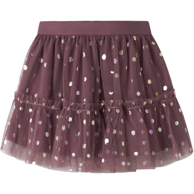 GUPPY MINI korte tule rok met stippen lila