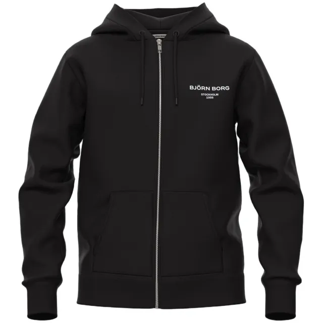 Björn Borg sweatvest met logo - zwart