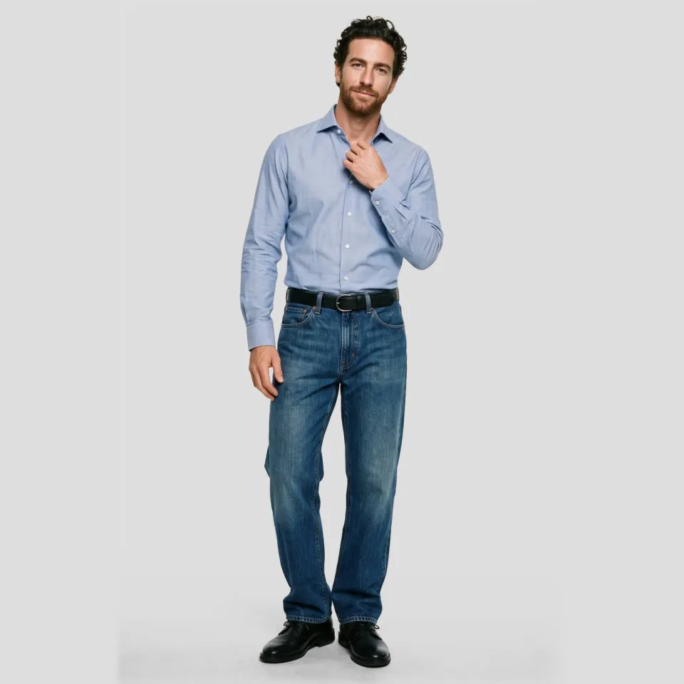 Profuomo slim fit overhemd - lichtblauw, foto 2