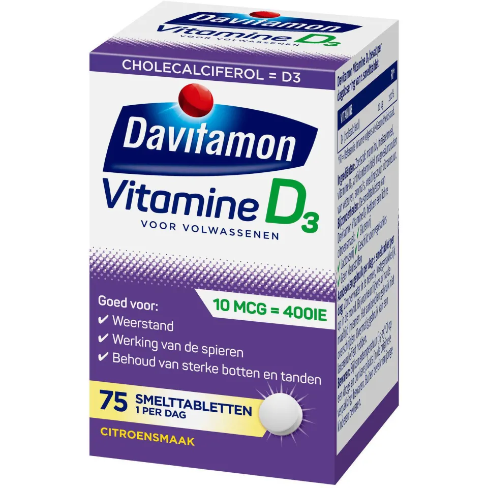 Davitamon Vitamine D3 smelttabletten, foto 4