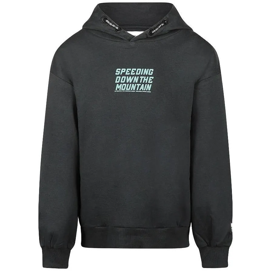 No Way Monday oversized hoodie met tekst - donkergrijs/lichtblauw, foto 2