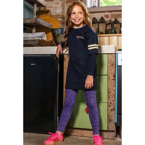 LOOXS little skinny legging met panterprint paars, foto 6