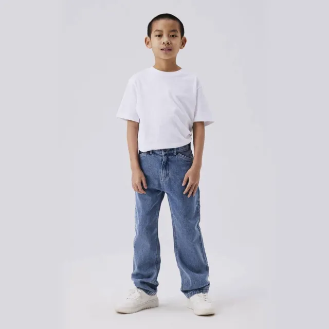 NAME IT KIDS straight leg jeans NKMRYAN medium blue denim