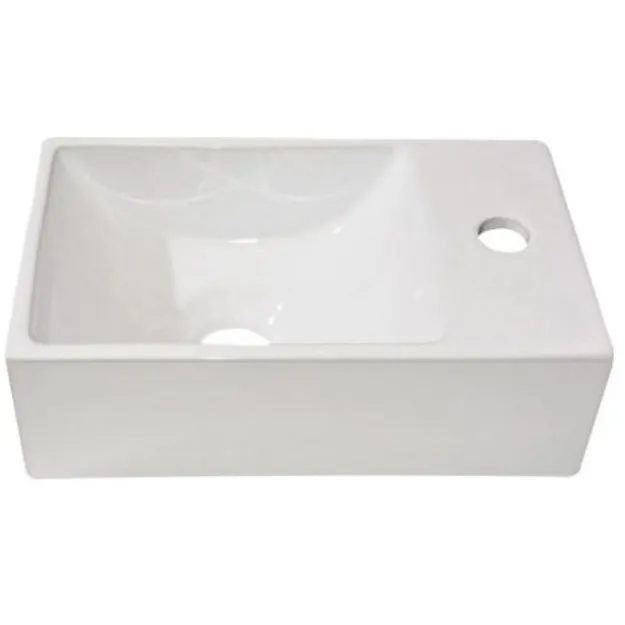 Best Design Fontein Best Design Wonder 29x18cm (Kraangat Rechts) Wit