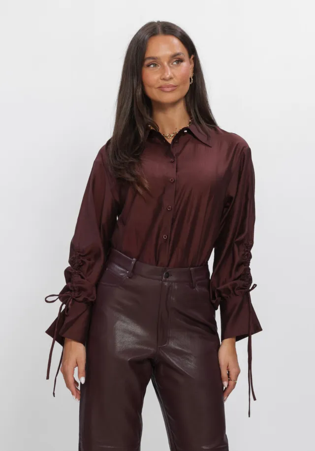 Aaiko blouse donkerrood, foto 3
