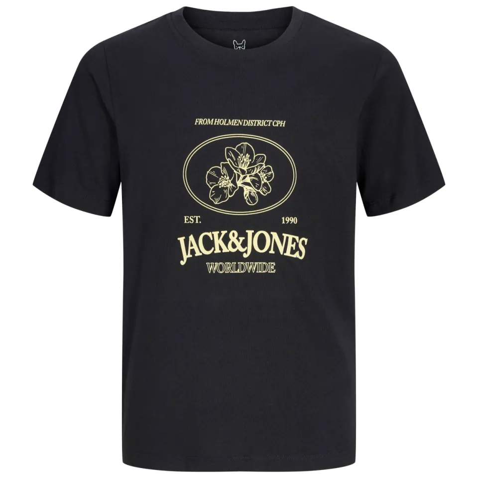Jack & Jones T-shirt zwart met logo, foto 2