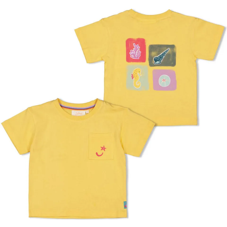 Jubel Lazy Lagoon T-shirt met backprint geel, foto 3
