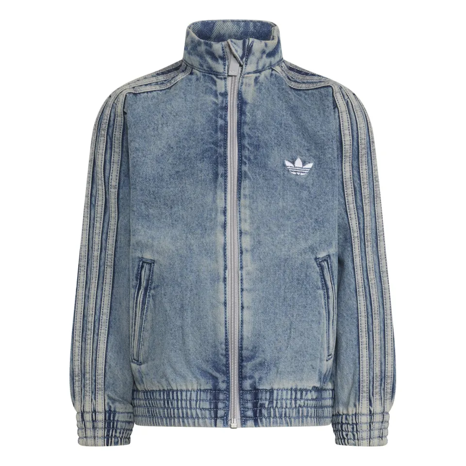 Adidas Originals Firebird loose denim jack lichtblauw, foto 2