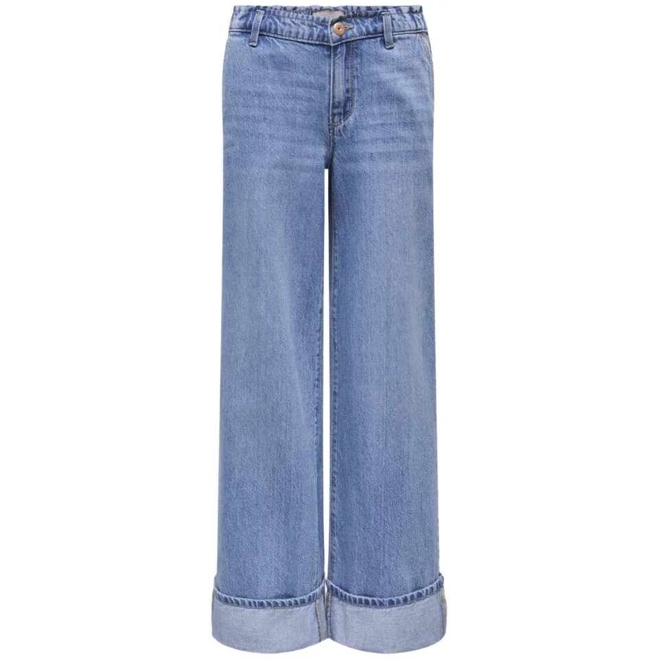 Only KIDS ONLY GIRL KOGCOMET wide leg jeans - lichtblauw Meisjes Denim Effen Light medium blue denim