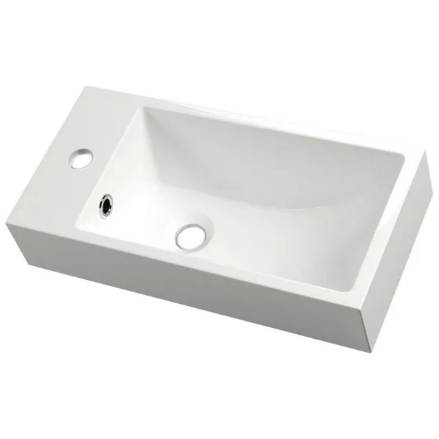 Sapho Fontein Sapho Small Rechthoekig 50x10x25 cm Links Keramiek Wit