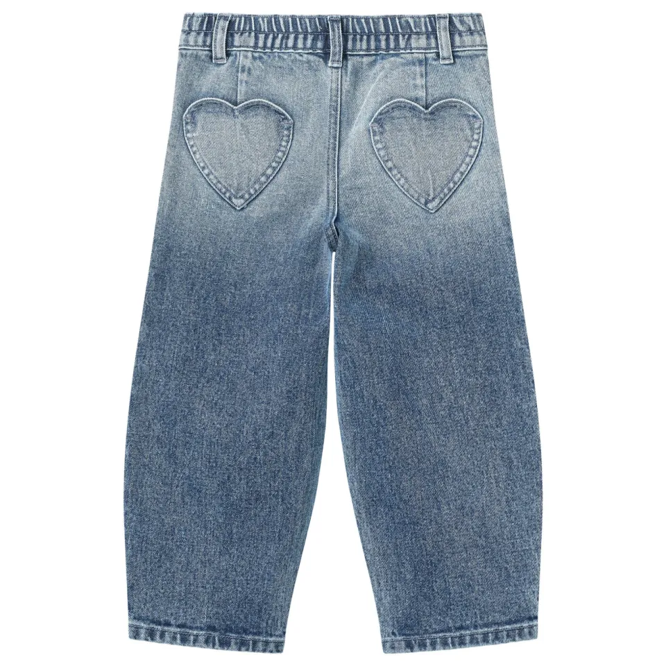 Copenhagen Colors barrel dip-dye jeans met patches - blauw, foto 3