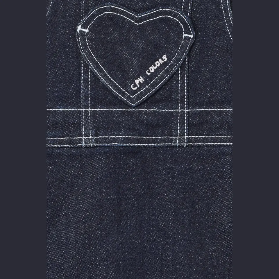 Copenhagen Colors spijkerjurk raw denim blauw, foto 5