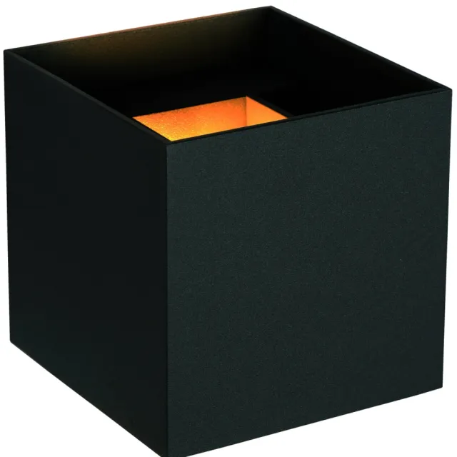 Lucide AXI - Wandspot Badkamer - LED - 2x3,5W 2700K - IP54 - Zwart