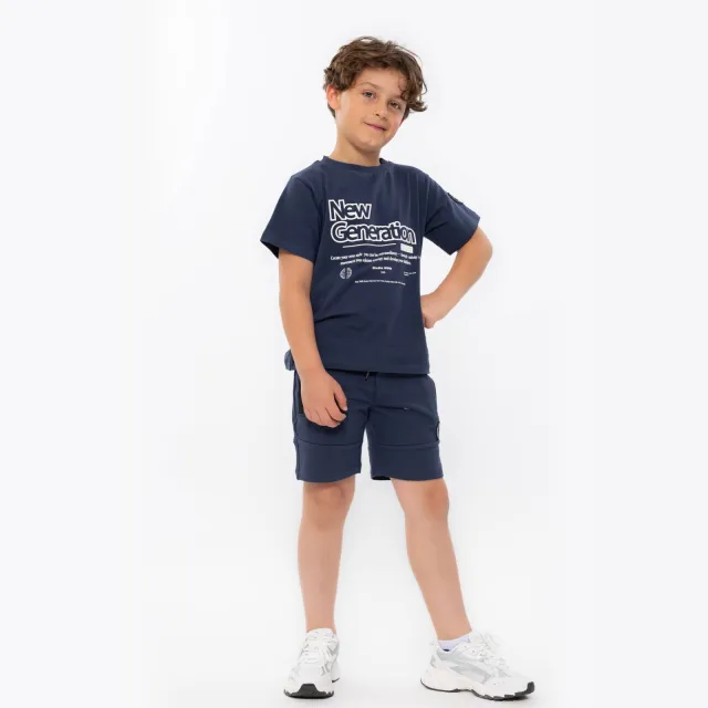 No Way Monday T-shirt met backprint donkerblauw, foto 2