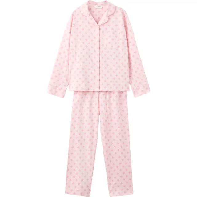 Mango pyjama met bloemenprint roze