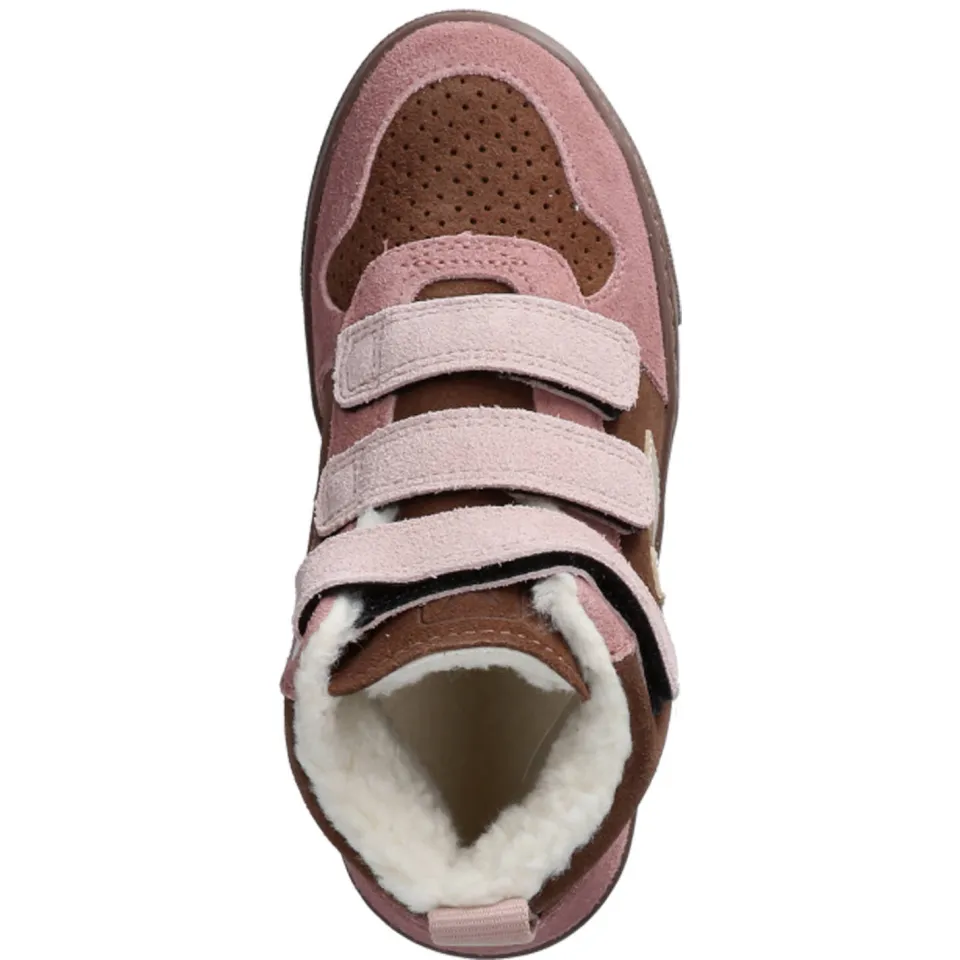 Veja Small V-10 Mid gevoerde suède sneakers aubergine/roze, foto 6