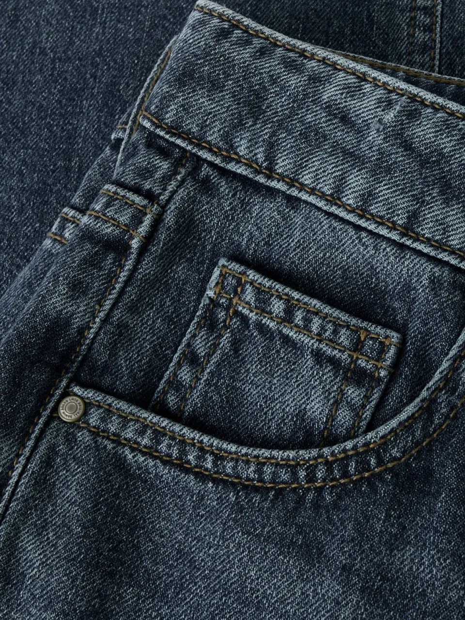 LMTD straight leg jeans - medium blue denim, foto 8