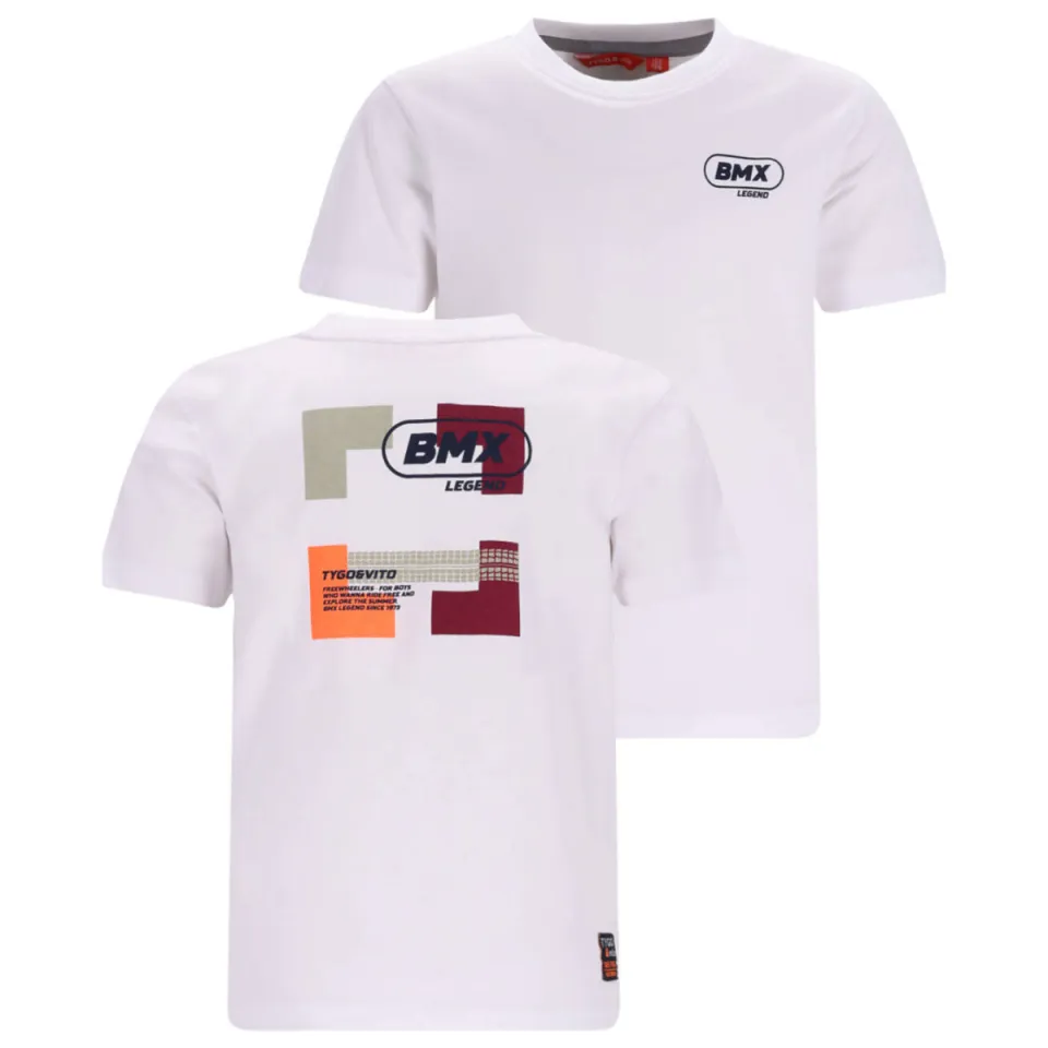 TYGO & vito T-shirt met backprint wit, foto 3