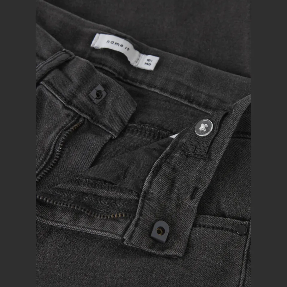 NAME IT KIDS wide leg jeans NKFROSE black denim, foto 5