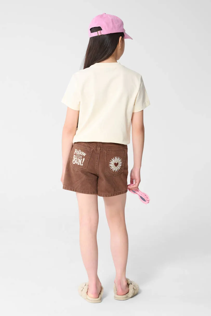 Shoeby rechtvallend T-shirt met print ecru, foto 6