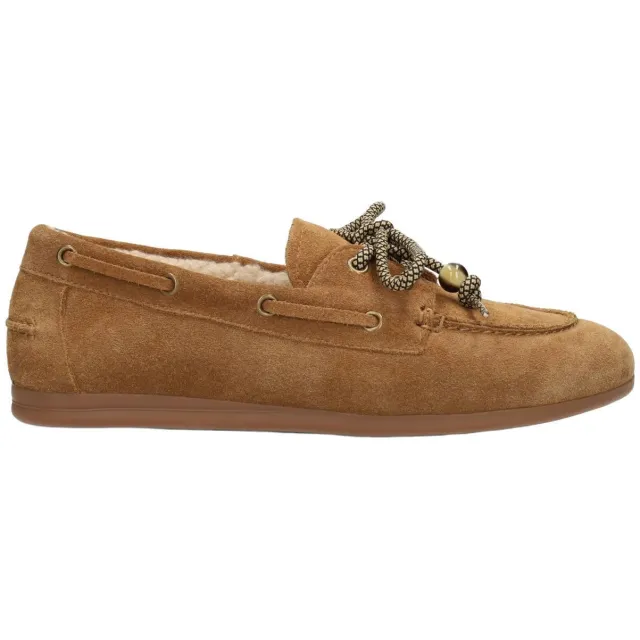 Poelman Paige suède bootschoenen - cognac