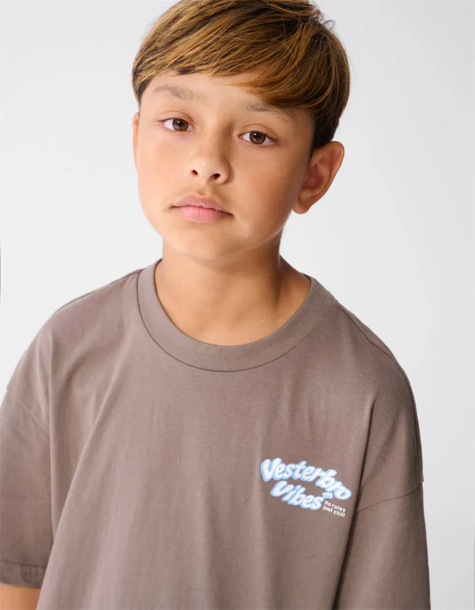 Shoeby t-shirt met backprint bruin, foto 6