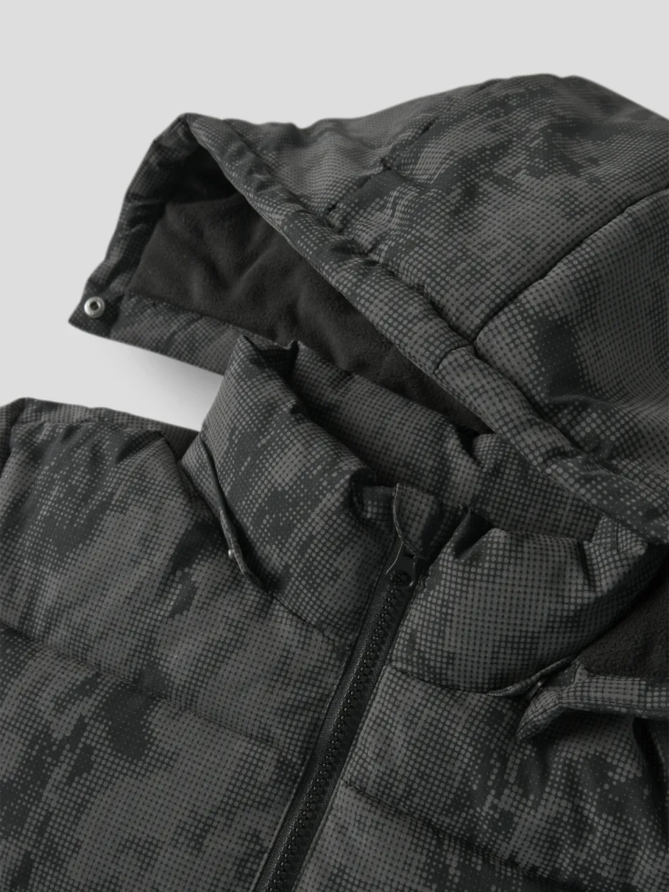 NAME IT gewatteerde winterjas camouflage zwart, foto 8