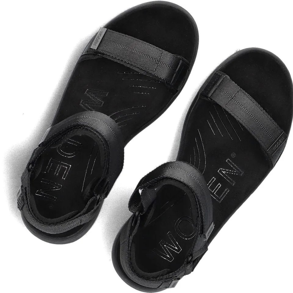 Woden Sandalen Line Zwart, foto 2
