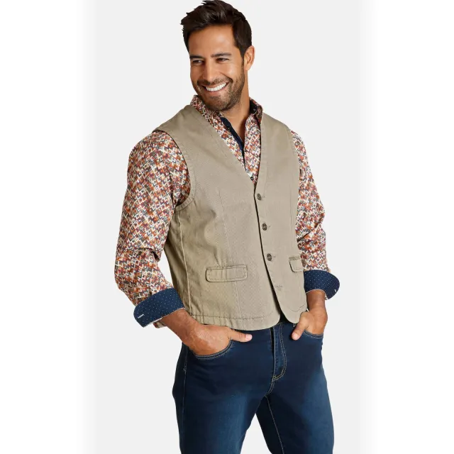 Jan Vanderstorm gilet Plus Size TORELL beige