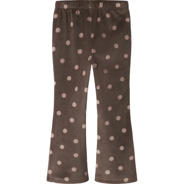 GUPPY MINI flared legging bruin met stippen