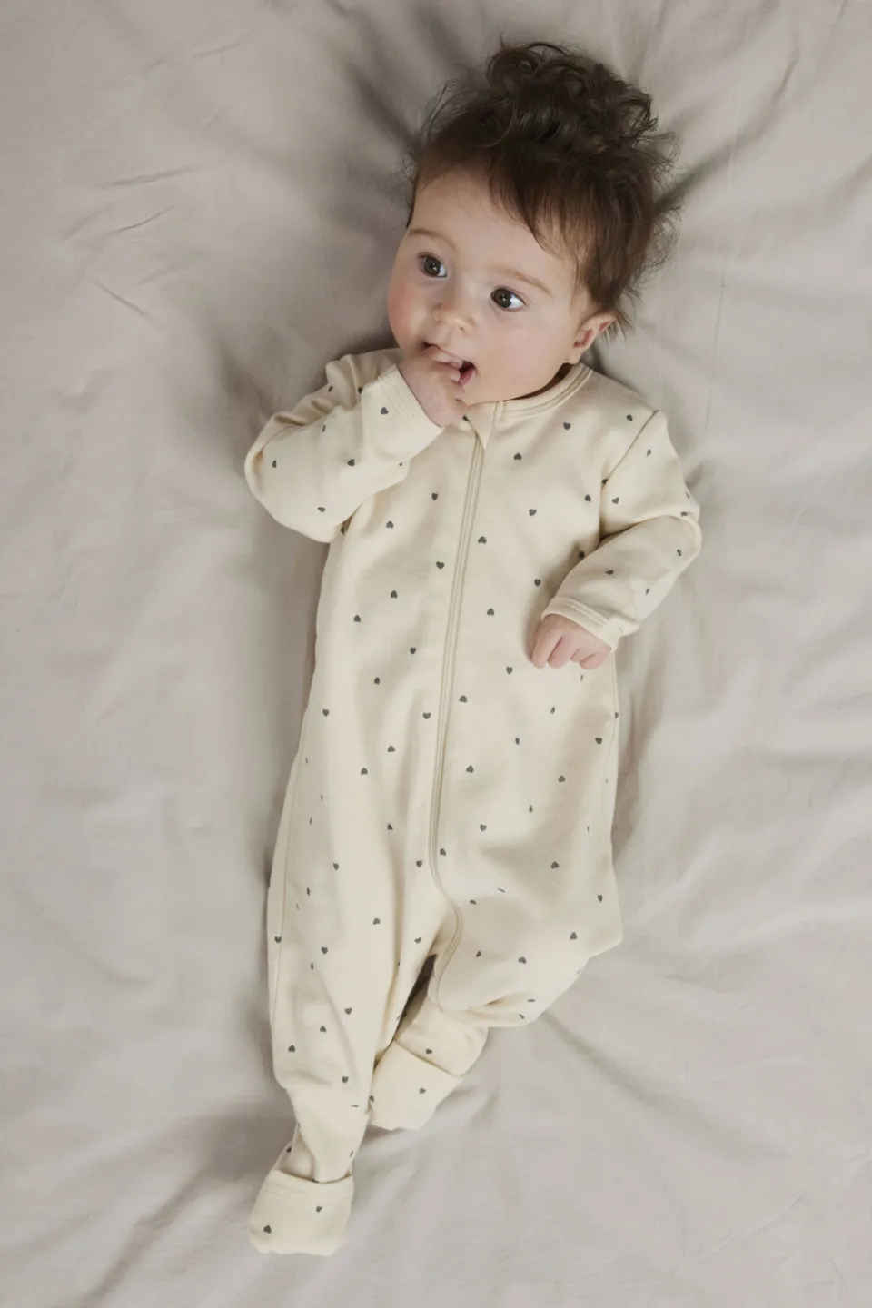 NAME IT baby pyjama ecru lila Ecru/lila