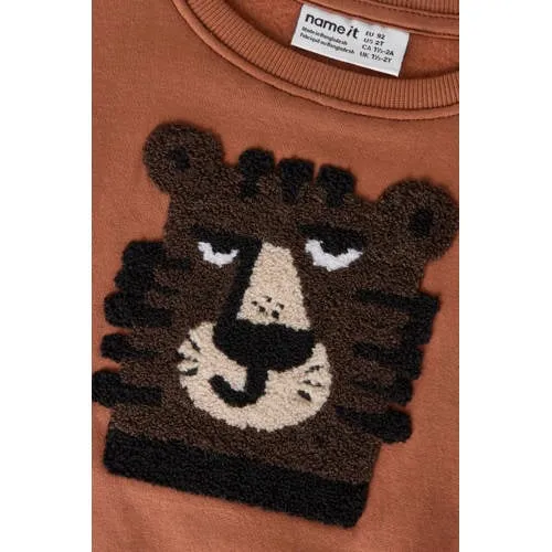 NAME IT MINI sweater met print - donkeroranje Printopdruk donker oranje, foto 3