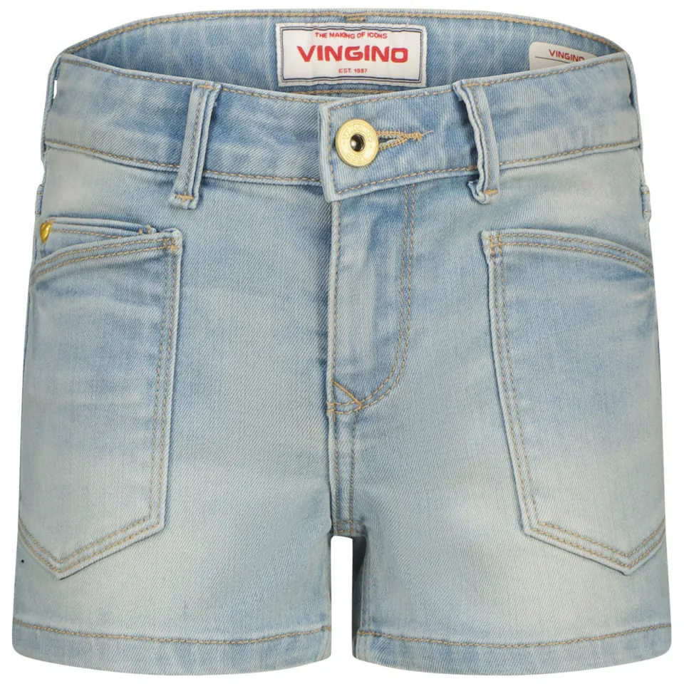 Vingino regular high waist jeansshort light indigo, foto 2